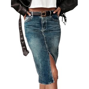 Nivard Spijkerrok - Rok - Jeansrok Dames - Denim - Spijkerjurk - L