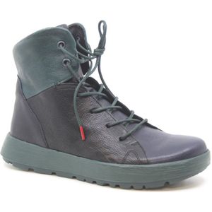 Think - Comoda - Veterboot - Blauw/Zwart/Groen - Plantaardig Leder