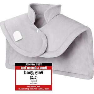Verwarmingskussen voor rug en nek met automatische uitschakeling - draagbaar schouderverwarmingskussen - rugwarmer - wasbare warmte-poncho - 52 x 56 cm rugwarmtekussen NRP-2.0