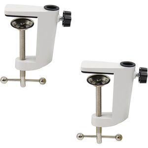 Vervangende Tafel Klem - Schaar Arm Stand - I-Vormige Klemhouder - Bureau Klem Metaal - Tafelhouder voor Microfoon - Aluminium Steun Klem voor Het Bevestigen van Lampen en Microfoons - Verpakking van 2