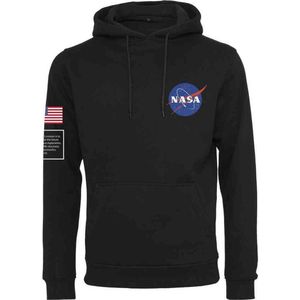 Urban Classics NASA - NASA Insignia Flag Hoodie/trui - XS - Zwart