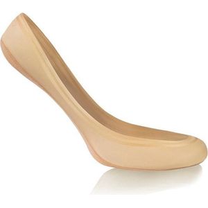 2 pack Sesto-Senso dames ballerina sokjes beige met siliconen antislip, maat 35-38