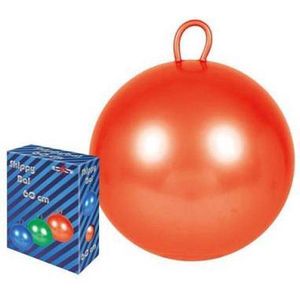 Skippybal oranje 60 cm voor kinderen - Skippyballen buitenspeelgoed voor jongens/meisjes