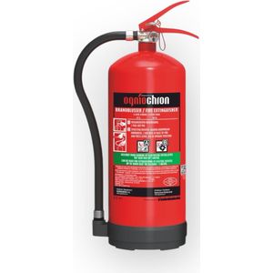 Ogniochron - Schuimblusser 6 liter - GPN6XABPLUS - Nederlands en Engels etiket - brandblusser - sproeischuimblusser - ab brandblusser - blusapparaat - blusser - brandblusapparaten - blusmiddel - brandblusmiddelen