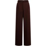 Zusss Broek Broek Met Bandplooi Detail 0303 085 Chocoladebruin Dames Maat - XS