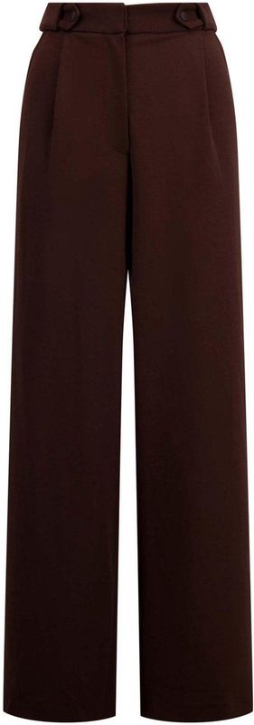Zusss Broek Broek Met Bandplooi Detail 0303 085 Chocoladebruin Dames Maat - XS