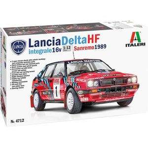 1:12 Italeri 4712 Lancia Delta HF Integrale Sanremo 1989 Car Plastic Modelbouwpakket