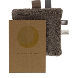 Snoozebaby Giftset Knuffeldoekje & Geboortekaartje - Warm Brown