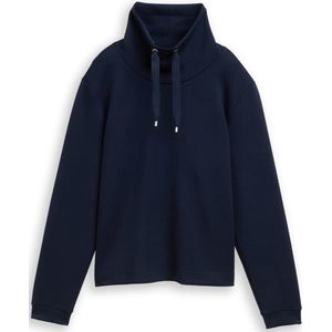 TOM TAILOR - Sweatshirt - Blauw - Effen - Lange Mouw