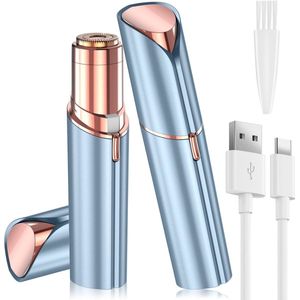 Gezichts-haarverwijderaar - Blauw - Elektrisch Ontharingsapparaat - Met LED-licht