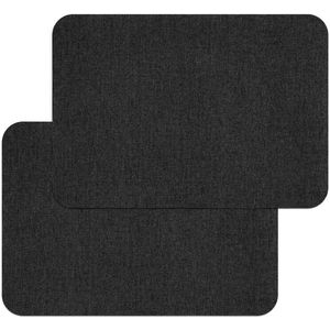 2 stuks zelfklevende reparatiepatches voor stof en canvas - 279 x 203 cm - waterdicht - reparatieset voor bank tent meubels autostoel ligstoel (zwart)