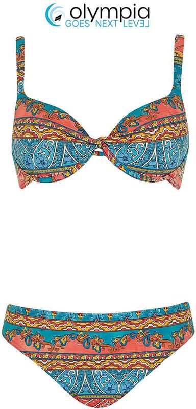 Olympia - Bikini - Multicolor - Voorgevormd met Beugel - Bohemian Print