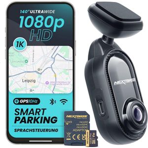 Dashcam Compact 1K Full HD met 32GB SD Kaart - Voor Auto, App Controle, Parkeerbewaking en Loopopname
