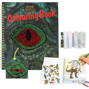 Depesche - Dino World kleurboek met pailletten