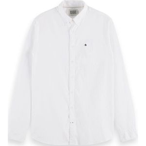 Scotch & Soda Essentials - Biologisch Oxford regular fit shirt Heren Overhemd - Maat L