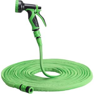 Flexibele tuinslang 1125-225 m met sproeikop - Opvouwbare rekbare waterslang - Water tuinslang met kraanaansluiting