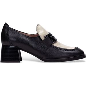 Hispanitas - Antifaz - Leren Mocassins - Zwart - Blokhak 5 cm