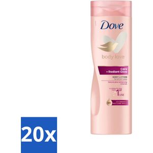 20 x Dove Bodylotion Care & Glow 400 ml - Vegan - Verzorging