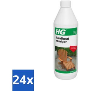 24 x HG Hardhout Reiniger 1 liter - Hardhouten Meubels - Houtreiniger - Tuinmeubels Schoonmaken - Hout Schoonmaken - Hardhout Reiniger