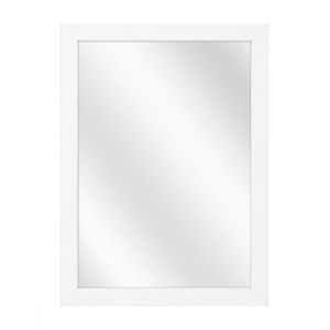 Spiegel met Vlakke Houten Lijst - Wit - 40x60 cm