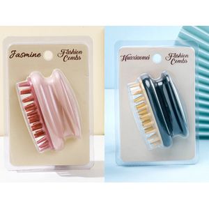 Siliconen Haarborstel 2x - Scalp Massager - Shampoo Massageborstel - Scalp Brush - Hoofdmassage - Massage - Shampoo Brush - Hair Brush - Hairbrush - Hoofdhuid borstel - Groen +Roze