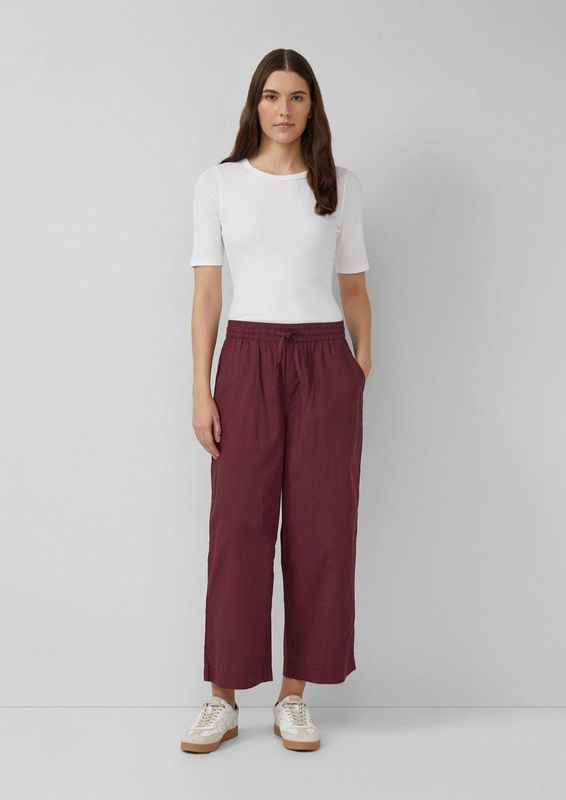 s.Oliver - Culottes - Hoge Taille - Lichtgewicht Katoenmix