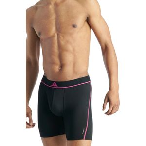 Adidas heren active flex 3P microfiber long boxers zwart & grijs