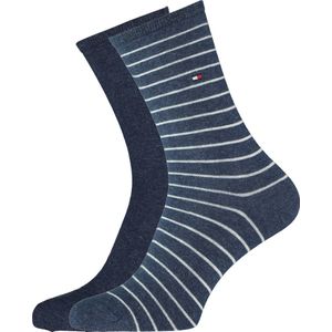 Tommy Hilfiger WOMEN SOCK 2P SMALL STRIPE Vrouwen Sokken Maat 35-38