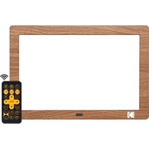 ApexArte® Digitale Fotolijst met Wifi - Fotolijsten - Frameo App - HD Kwaliteit - Bruin