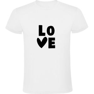 Love hartje dames  t-shirt | liefde | huwelijk | vrijgezel | relatie | scheiding | hartje | kado | Wit