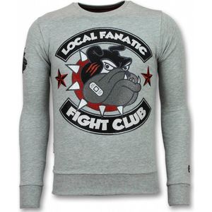 Fight Club Trui - Bulldog Heren Sweater - Truien Mannen - Grijs