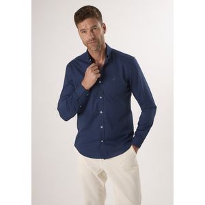 Felix Hardy - Overhemd - Donkerblauw - 97% Katoen - Heren