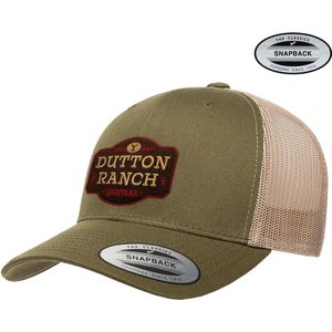 Yellowstone Dutton Ranch Premium Trucker Cap Olive-Khaki