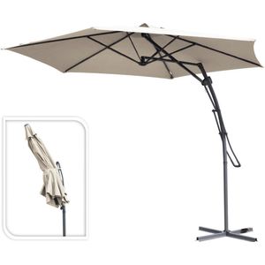 zweefparasol type puch up belize kleur Créme - 300cm