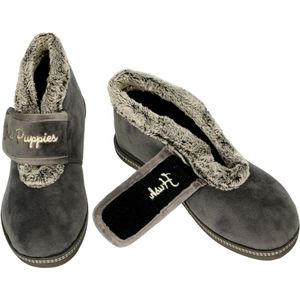Hush Puppies -Dames - grijs donker - pantoffels - maat 35