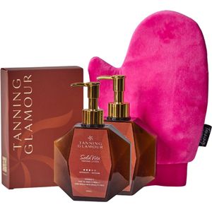 Tanning Glamour Zelfbruiner Bundle DUO (2 Lotions + Handschoen)