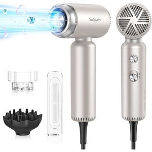 Kleine Reisföhn met Diffuser en Accessoires - Ionen Haardroger voor Snel Drogen