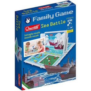 Quercetti Spel Sea Battle - Klassiek strategiespel voor 2 spelers | Leer logica en aftrek | Vervaardigd in Italië