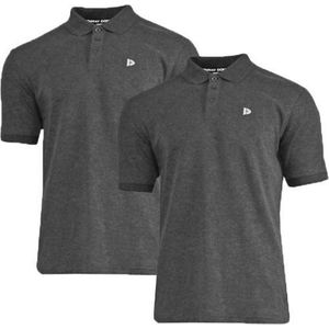 2-Pack Donnay Polo - Sportpolo - Heren - Charcoal marl - maat XXL