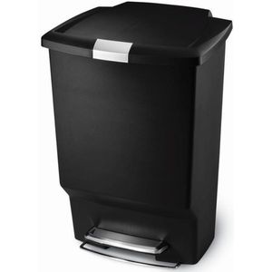 Simplehuman Rectangular Prullenbak - Plastic - 45 l - Zwart