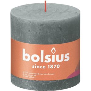 Bolsius Stompkaars Eucalyptus Green Ø100 mm - Hoogte 10 cm - Grijsgroen - 62 branduren