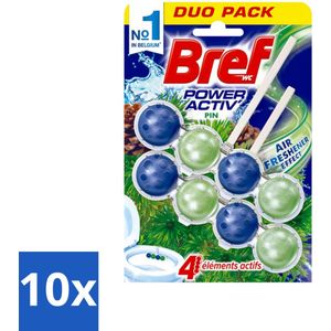 10 x Bref WC - Power Activ+ - Toiletblok - Den - 2 Blokken - Kalk Verwijderaar - Hygiënisch Toilet