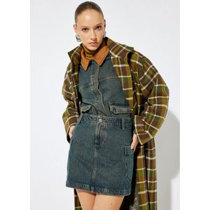 Koton - Rok - Groen - Denim - Kort/mini - Losse Pasvorm