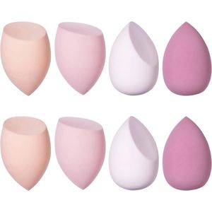 8 Stuks Make-up Spons voor Foundation en Vloeibare Poeders - verkrijgbaar in 3 vormen