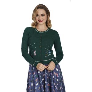 Banned Retro - Vest - Groen/Donkergroen - Dames