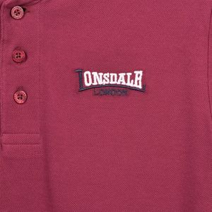 Lonsdale Slimfit Polo The Lion Bordeaux Rood - Maat: XXL