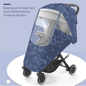 Regenhoes voor kinderwagen voor baby's, regenhoes, universele kinderwagen, regenbescherming, wind, stof, regencape voor kinderwagen, waterdicht, regenkap, duurzaam, met goede luchtcirculatie