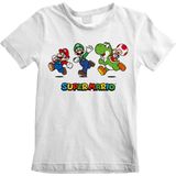 T-Shirt met Korte Mouwen voor kinderen Super Mario Running Pose Wit - 3-4 Jaar