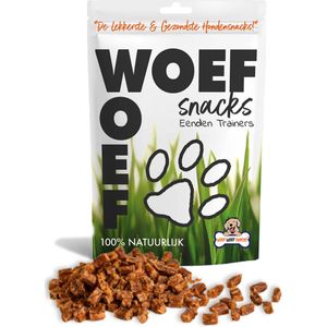 Woef Woef Snacks Hondensnacks Eenden Trainers - 1.50 KG - Trainingssnacks Hondensnoepjes - Gedroogd vlees - Eend - vanaf 2 maanden - Geen toevoegingen