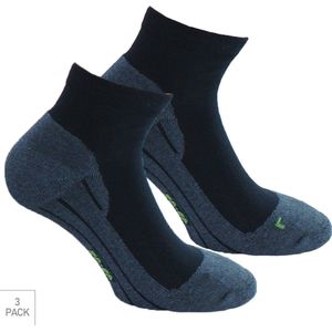 Bamboe Quarter Wandelsokken Xp 3-Pack - Marine - Maat 46-47 - Lage Wandelsokken Van Zachte Ademende Bamboe Stof - Anti-Blaar - Dames / Heren